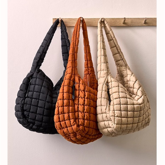 SOLD NWOT FP Movement Quilted Carryall Hobo Crossbody Packable Bag - Off White - Picture 6 of 11